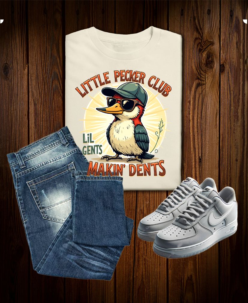 Little Pecker Club Tee – ‘Makin’ Dents’ Humor Shirt