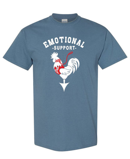Emotional Support Cock Tee – Funny Service Rooster Graphic Shirt