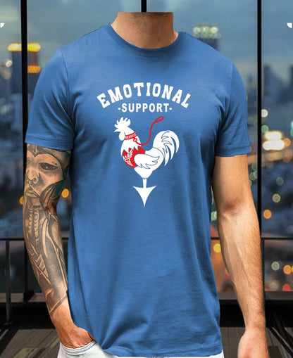 Emotional Support Cock Tee – Funny Service Rooster Graphic Shirt